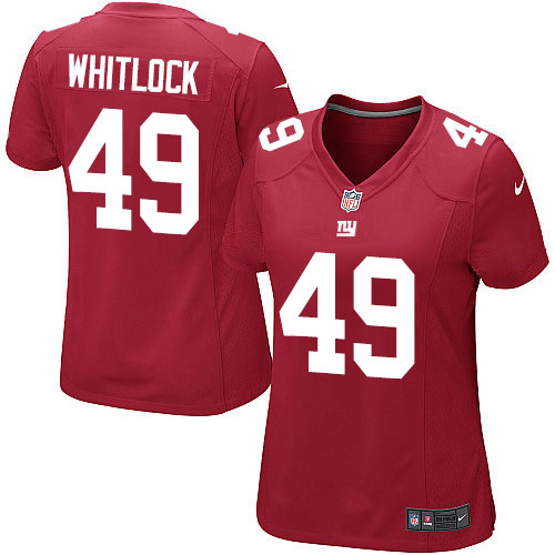 Women's Elite Nikita Whitlock Nike Jersey Red Alternate - #49 NFL New York Giants